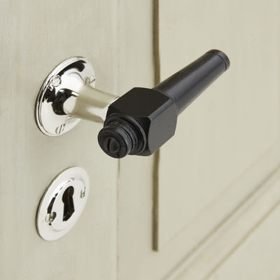 Trægreb til gammel dør - spidsgreb i sortlakeret bøg