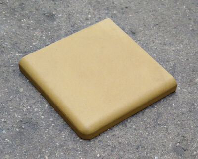 Hasle klinke, gul med afrundet hjørne