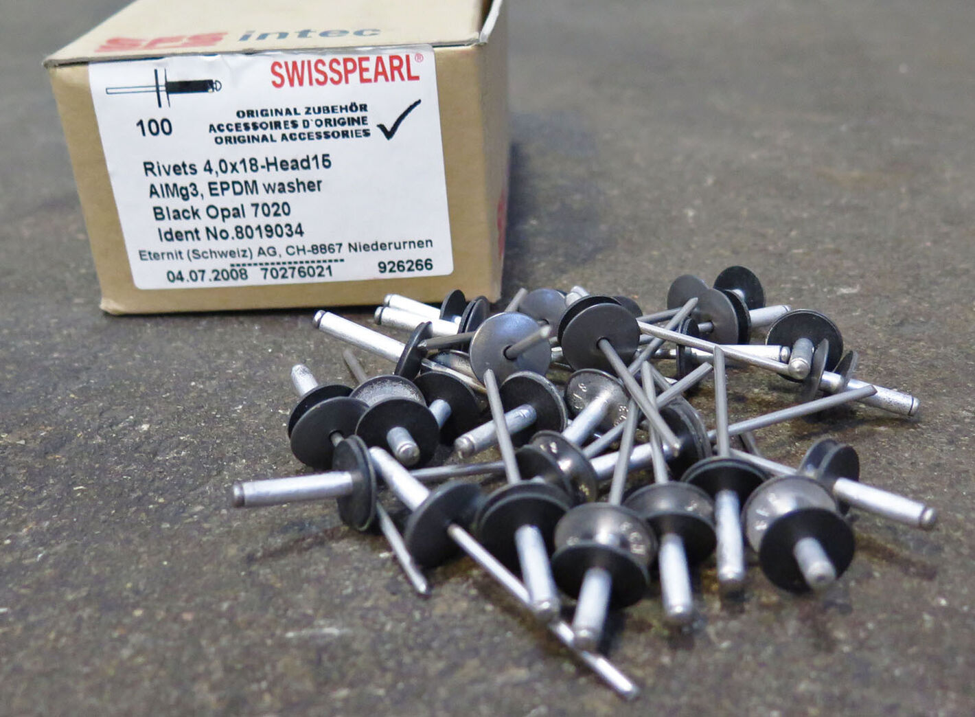 Blindnitter Mørke grå 4,0x18 100 stk