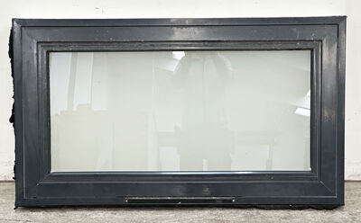 Træ alu vindue fra Velfac med matteret glas