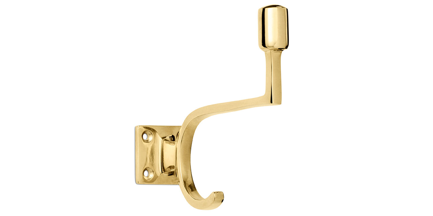 Stilfuld messing knage