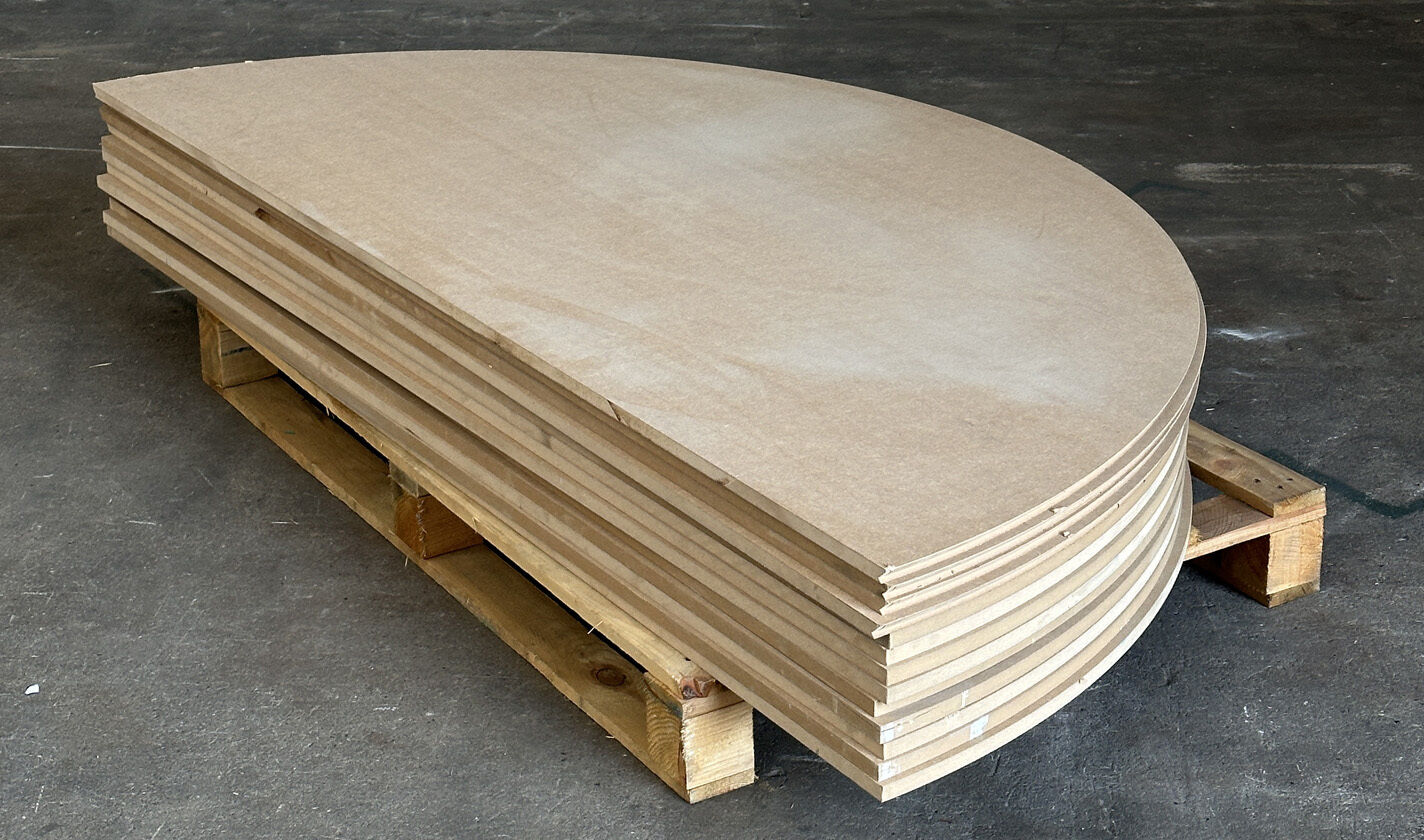Halvrunde MDF plader