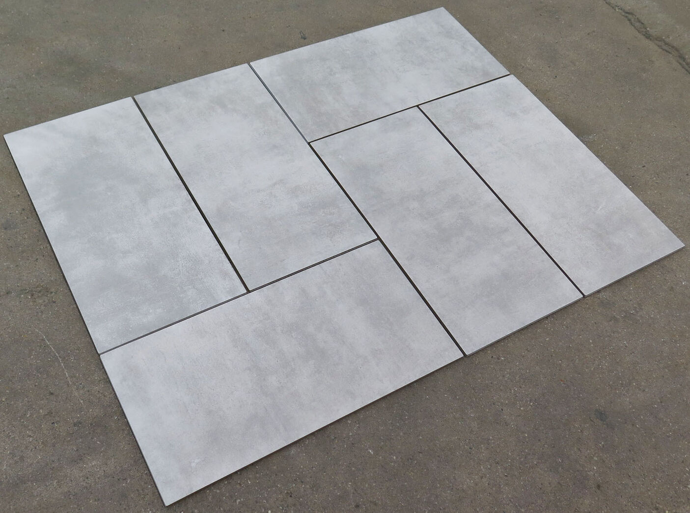 Væg/gulv fliser lysegrå 305x609 mm, sæt á 1,48m2