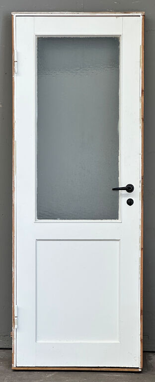 Fyldningsdør 76 cm med glas og karm