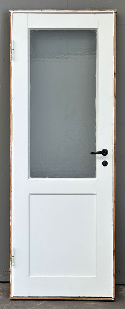 Fyldningsdør 76 cm med glas og karm