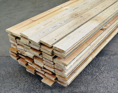 Brugte gulvbrædder i fyr, 34m2, 11,5cm