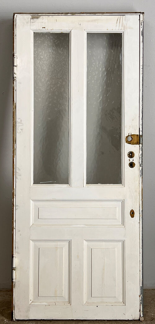 Fyldningsdør med glas og karm