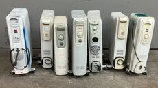 7 stk div gulvradiatorer