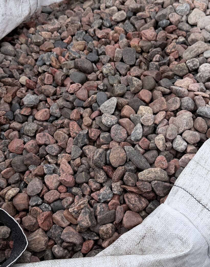 730 kg. Nøddesten ca 16-32 mm