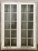 Sprossevindue med koblet ramme