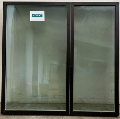 Sort 2-fags energivindue m/lamineret glas