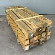 24 stk Parti brugt trykimprægneret tømmer 12,5x12,5x205 cm