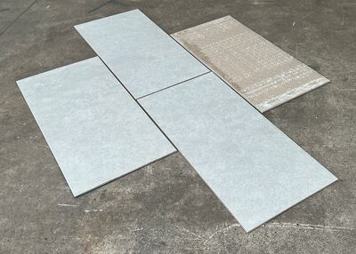 21 m2 Væg/gulv fliser farve mellemgrå 300x600 mm