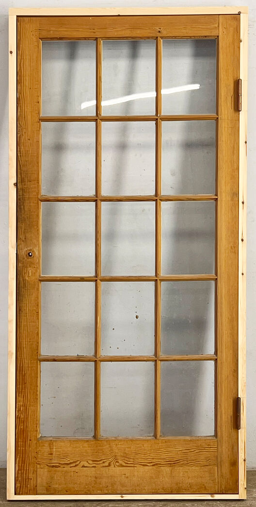 Fyldningsdør med glas og karm