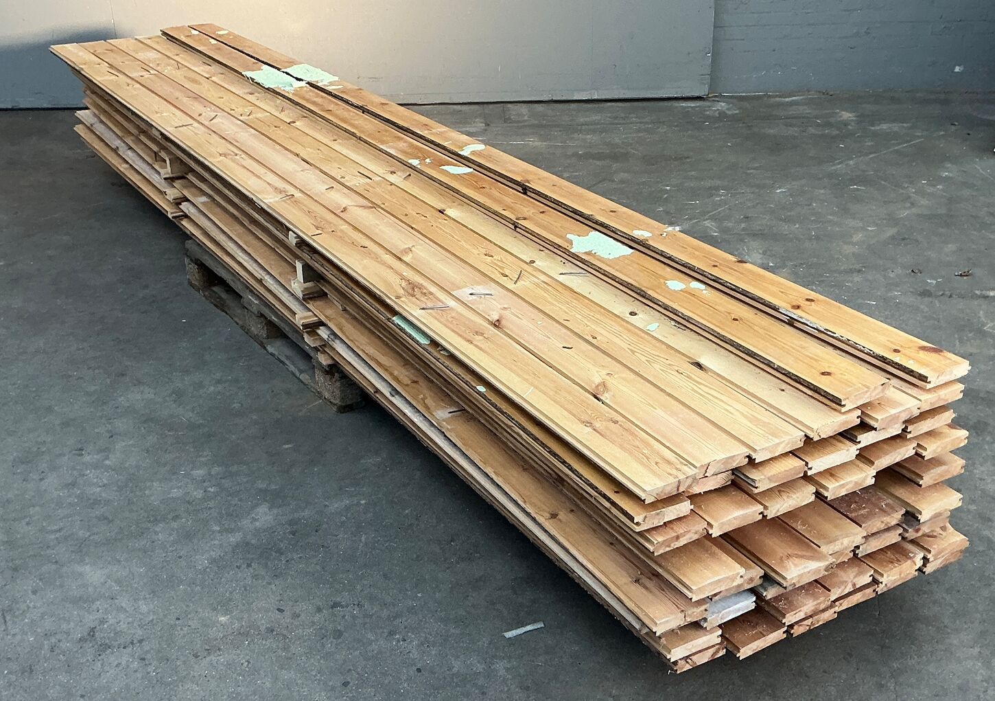 Brugt gulvbrædder i fyr, 20m2, 11,3 cm