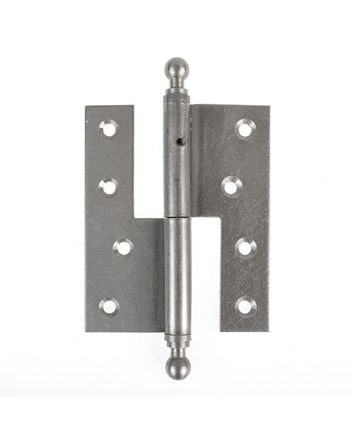 Hamborghængsel højrehængt 150mm m. rund knop, ubeh.