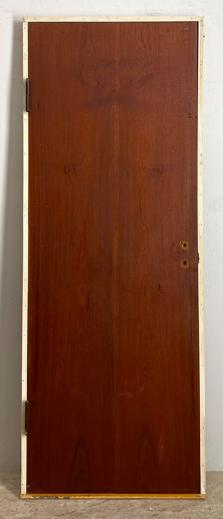 Teakfineret dør med karm