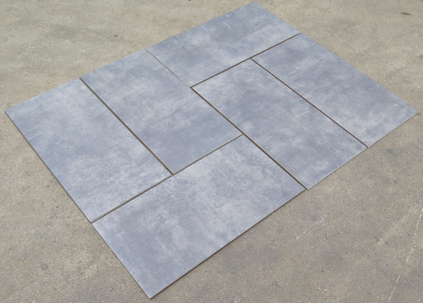 Væg/gulv fliser mørkegrå 305x609 mm, sæt á 1,48m2