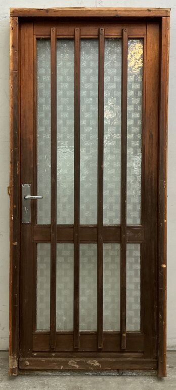 Yderdør med matteret glas