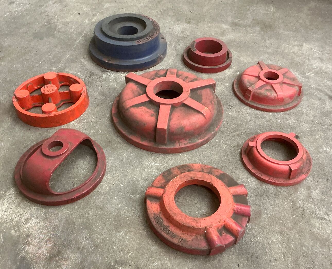 8 stk Støbeform fra Holbæk Jernstøberi