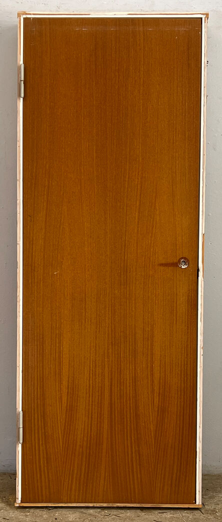 Mahognifineret dør med karm