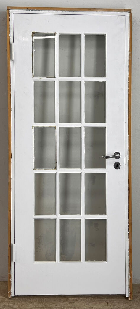 Fyldningsdør med glas og karm