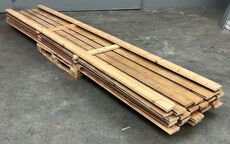Brugt gulvbrædder i fyr, 11m2, 11,3 cm