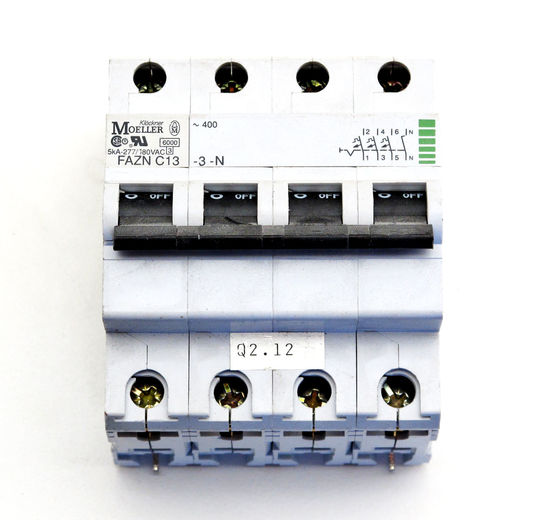 Moeller Automatsikring 4-pol 13A Moeller Automatsikring 4-pol 13A