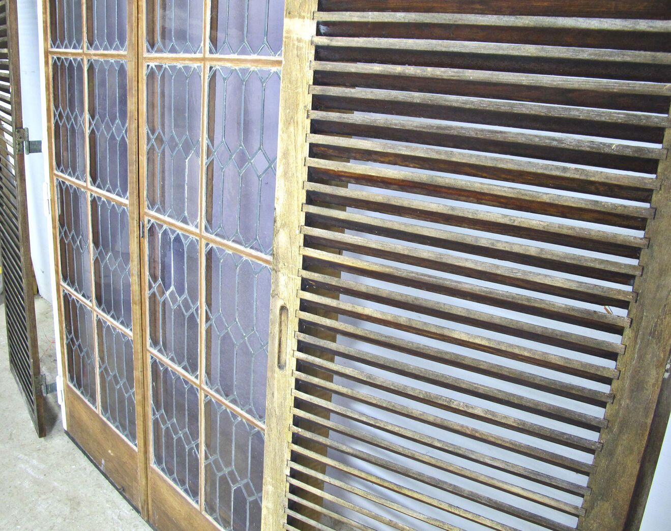 Dobbelt blyindfattet havedør