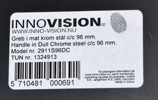 Greb i mat krom stål - 96 mm.