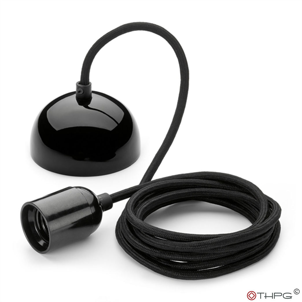 Bakelit fatning m/ledning