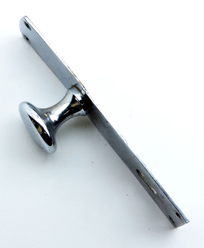 Knop på langskilt - forkromet