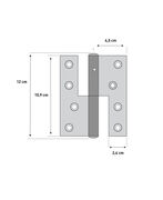 Dørhængsel venstrehængt 120 mm hvidt