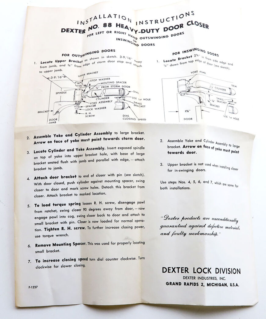 DEXTER DIALmatic no 88 - dørlukker