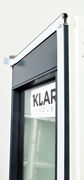 Sideparti med matteret glas