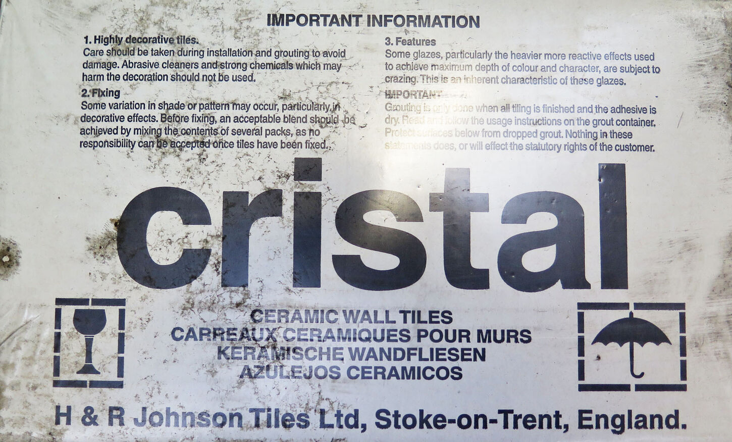 Vægflise fra Johnson, Misty Grey 15,2x15,2cm