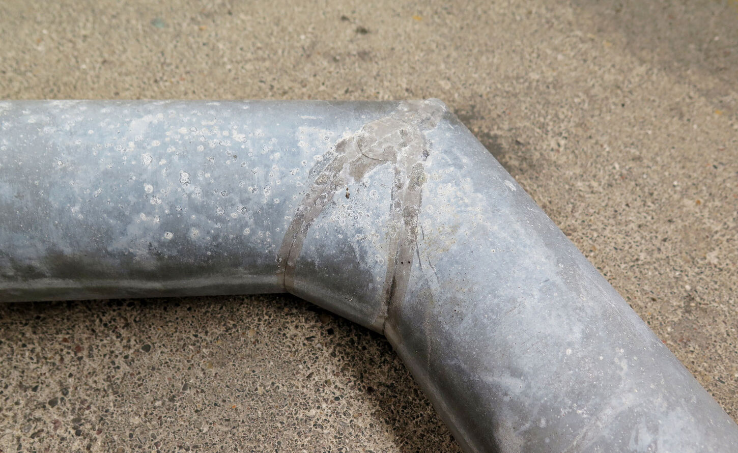 Zink nedløbsrør - bøjning Zink nedløbsrør - bøjning