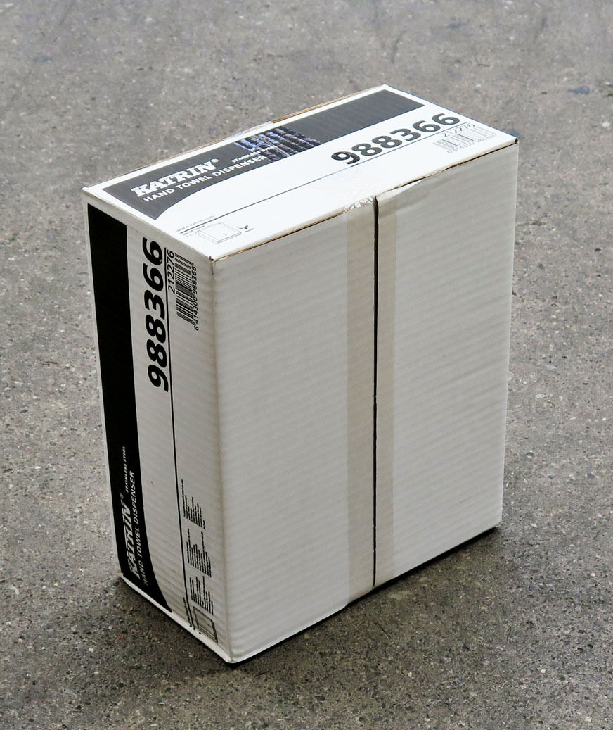 Katrin dispenser med lås børstet stål