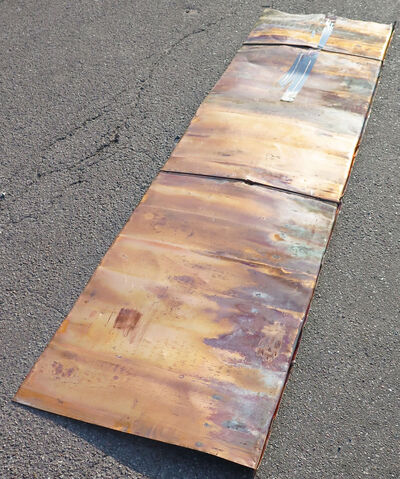 Kobberplade 180 - 230 cm