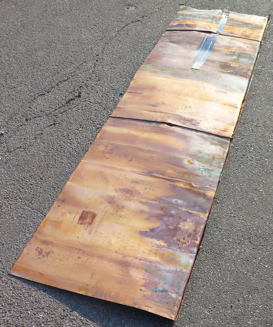 Kobberplade 180 - 230 cm