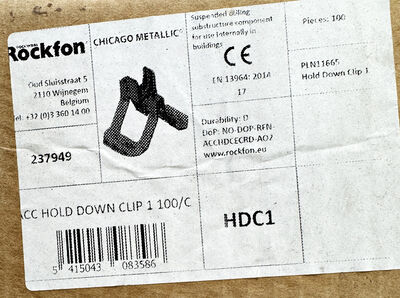 Rockfon Hold down clips 100 stk