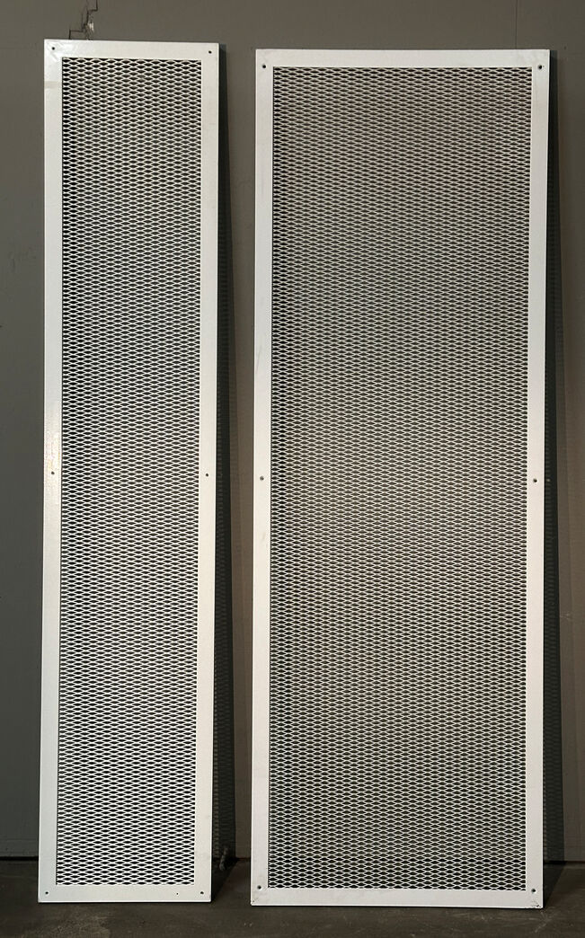 Stålramme med gitter 100x350 cm