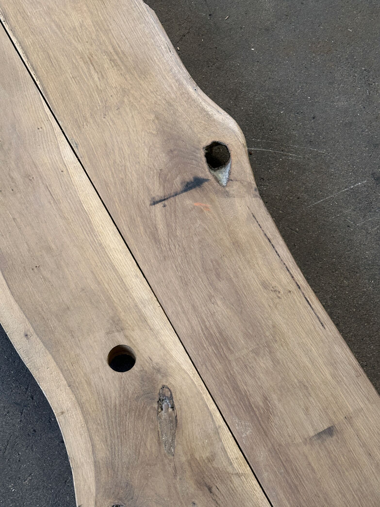 Egetræ 400 cm. Til bænk, hylde eller bord.