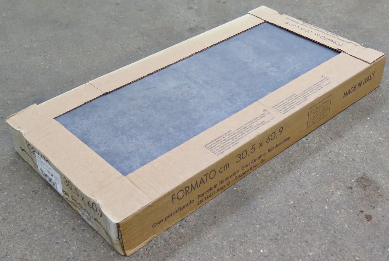 Væg/gulv fliser mørkegrå 305x609 mm, sæt á 1,48m2