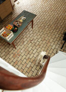 Gule rektangulære terracotta gulvtegl