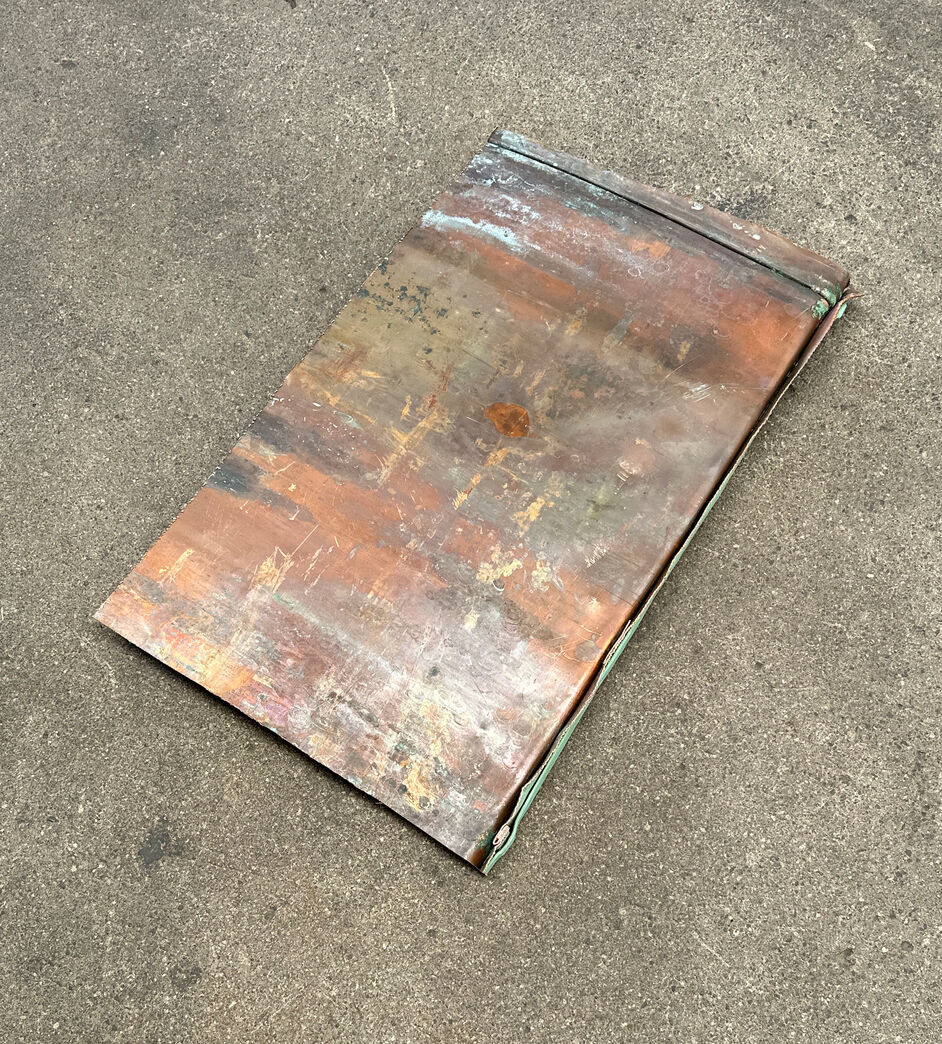 Irret kobberplade  29x48 cm