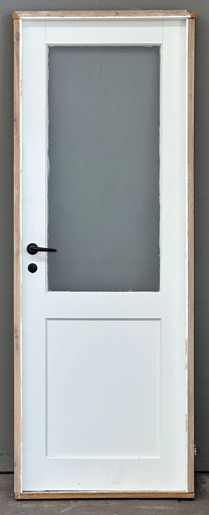 Fyldningsdør 76 cm med glas og karm