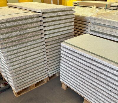 Troldtekt akustik plus FSC 3,5x60x120 cm med falset kant.