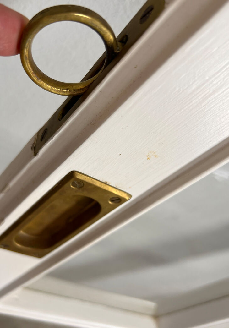 Fransk skydedør med skinne