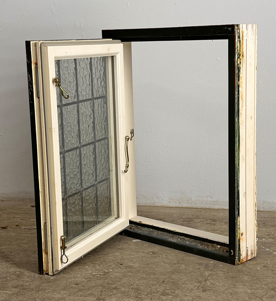 Blyindfattet vindue med koblet ramme